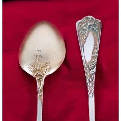 Набор серебряных чайных ложек 800 пр. 132 гр. Германия нач. ХХ в. Ганау (?), Германия Начало XX века