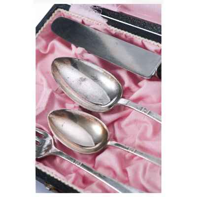 Набор столовых приборов Эгоист серебро 800 пр. Австрия 1922-24 гг. Австрия 1922-1924 г