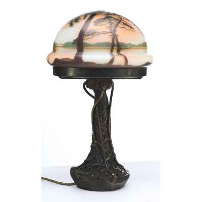 Настольная лампа. Фабрика братьев Мюллер, Франция. фабрика братьев Мюллер, Франция конец XIX—началоXX вв