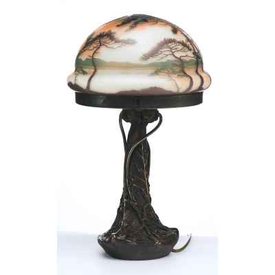 Настольная лампа. Фабрика братьев Мюллер, Франция. фабрика братьев Мюллер, Франция конец XIX—началоXX вв