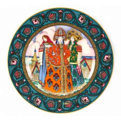 Тарелка Василиса Прекрасная и сводные сестры фарфор Б. Зворыкин Vileгоу & Boch, Германия 21,2 см. Vileгоу & Boch, Германия 1980-гг