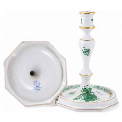 Парные подсвечники «Apponyi Vert». Херенд, Венгрия 1960-е -1986 гг