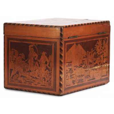 Шкатулка  украшена батальными сценами русско-турецкой войны Германды, Турция январь 1878 г