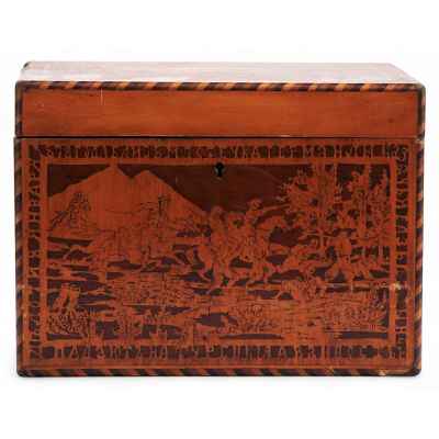 Шкатулка  украшена батальными сценами русско-турецкой войны Германды, Турция январь 1878 г