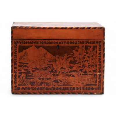 Шкатулка  украшена батальными сценами русско-турецкой войны Германды, Турция январь 1878 г