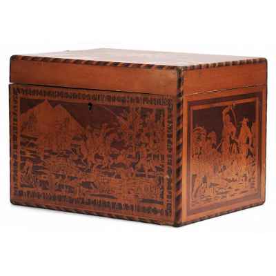 Шкатулка  украшена батальными сценами русско-турецкой войны Германды, Турция январь 1878 г