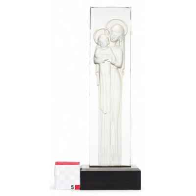 Стела Богоматерь с младенцем. фабрика Рене Лалика, Франция 1930-гг