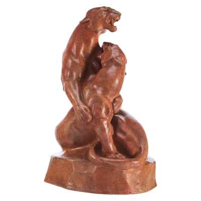 Скульптурная композиция «Дерущиеся львицы». Австрия около 1929 г