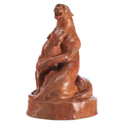 Скульптурная композиция «Дерущиеся львицы». Австрия около 1929 г