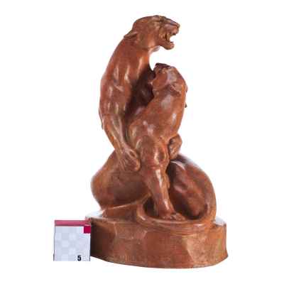 Скульптурная композиция «Дерущиеся львицы». Австрия около 1929 г