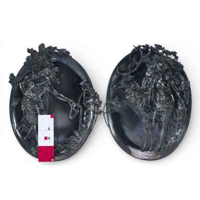 Парные декоративные панно «Диана-охотница» и «Источник». Европа Начало XX века