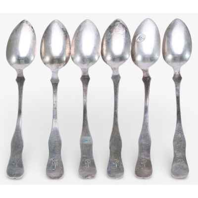 Набор чайных ложек. «TD»- клеймо производителя. Вена  (Австрия) 1867-1889 гг