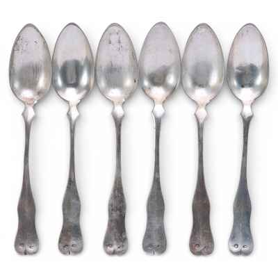 Набор чайных ложек. «TD»- клеймо производителя. Вена  (Австрия) 1867-1889 гг