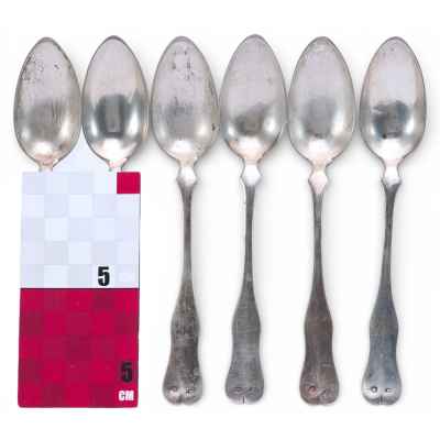 Набор чайных ложек. «TD»- клеймо производителя. Вена  (Австрия) 1867-1889 гг