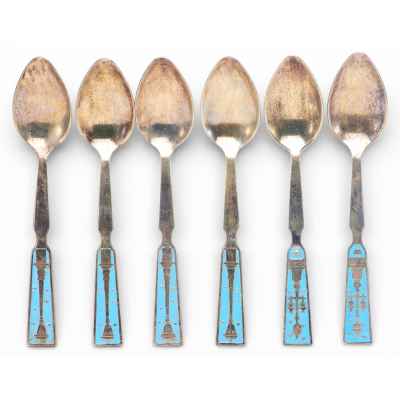 Чайные ложки «Фонари» Ленинград, СССР после 1958 гг