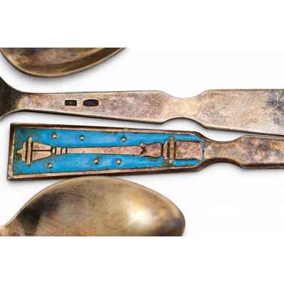 Чайные ложки «Фонари» Ленинград, СССР после 1958 гг