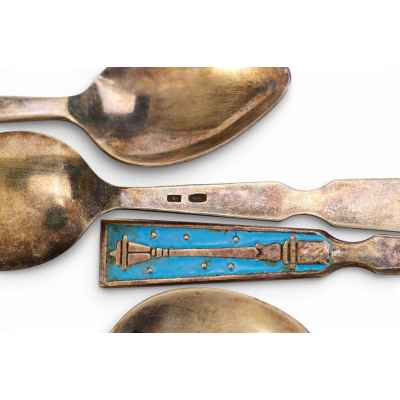 Чайные ложки «Фонари» Ленинград, СССР после 1958 гг