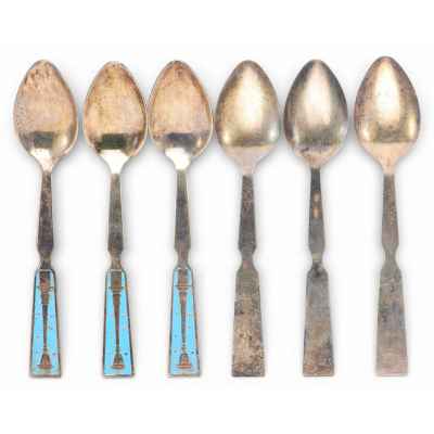 Чайные ложки «Фонари» Ленинград, СССР после 1958 гг