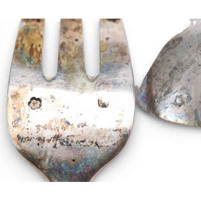 Десертная вилка и ложка для соуса Вена (Австрия) после 1872 г