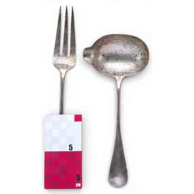 Десертная вилка и ложка для соуса Вена (Австрия) после 1872 г