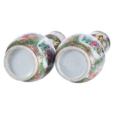 Парные вазы «Сцены из жизни дворцовых дам» Китай Середина XIX века