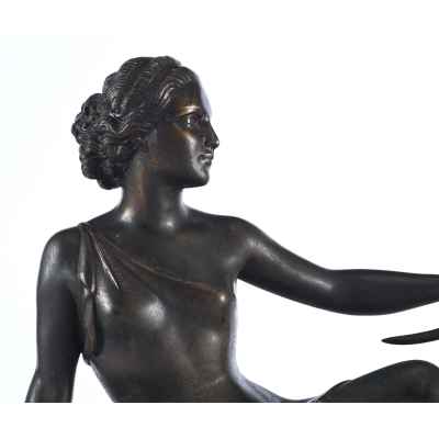 Скульптурная композиция «Девушка с собакой» Европа Начало XX века