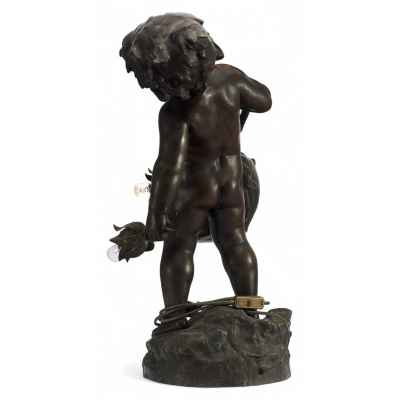 Светильник «Мальчик с корзиной цветов» Европа конец XIX— начало XХ вв