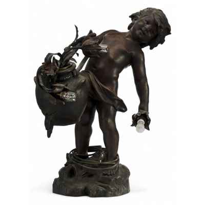 Светильник «Мальчик с корзиной цветов» Европа конец XIX— начало XХ вв