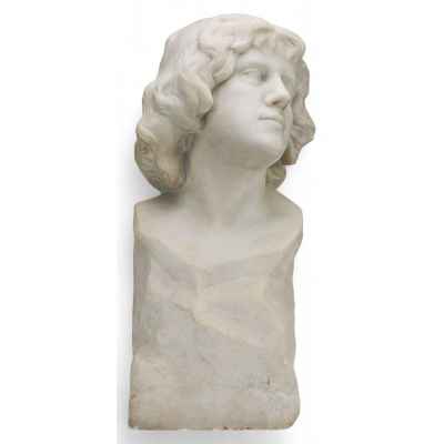 Скульптурный портрет юноши Европа Начало XX века