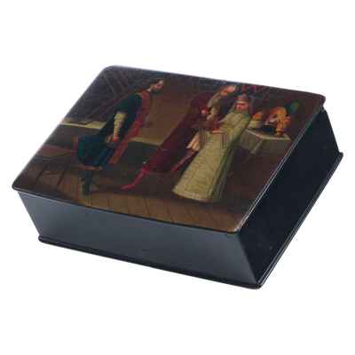 Шкатулка «Дорогой гость» Россия. Фабрика Лукутина 1888 — 1902 гг