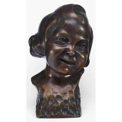 Скульптура «Голова девочки», Вена. Вена, Австрия начало ХХ века