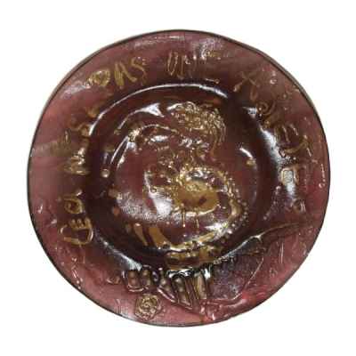 Тарель «Ceci N'est Pas Une Assiette» (Это не тарелка) Фирма братьев Даум, Нанси, Франция 1970-гг