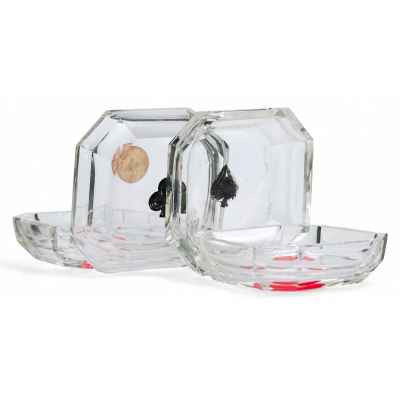 Набор чаш для смачивания пальцев при игре в карты в оригинальном футляре Франция ХХ век