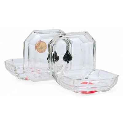 Набор чаш для смачивания пальцев при игре в карты в оригинальном футляре Франция ХХ век