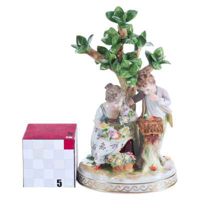 Скульптурная композиция «Пастораль», Дрезден, Германия Дрезден, Германия. Саксонская фарфоровая фабрика Карла Тиме» в Потшапеле Начало XX века