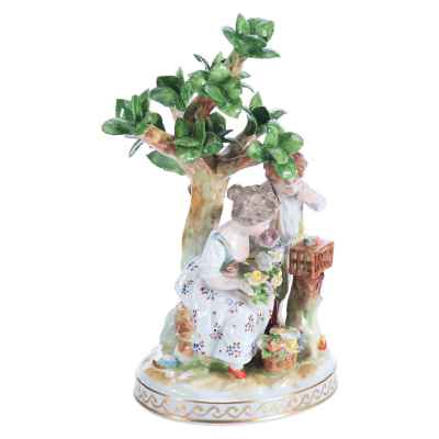 Скульптурная композиция «Пастораль», Дрезден, Германия Дрезден, Германия. Саксонская фарфоровая фабрика Карла Тиме» в Потшапеле Начало XX века