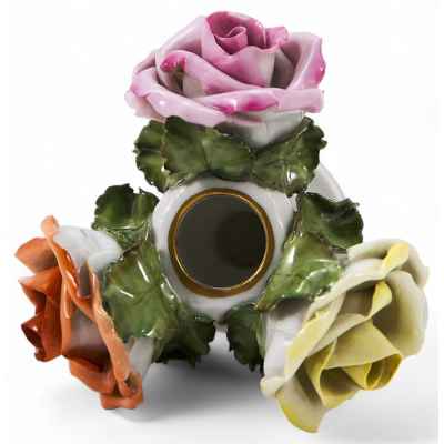 Подсвечник с розами Херенд, Венгрия 1950-гг