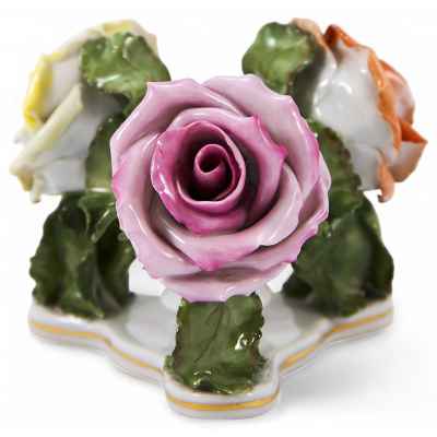 Подсвечник с розами Херенд, Венгрия 1950-гг