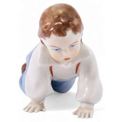 Скульптура Ползущий ребенок фарфор, Акуинкум (Aquincum) Венгрия сер. ХХ в. Н-9,8 см. Акуинкум, Венгрия последняя четверть XX века