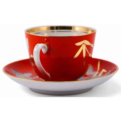 Чайная пара Мальва Барановский ф.з. 1970-е гг. Барановский фарфоровый завод им. Ленина 1970-гг