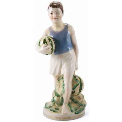 Скульптура «Мальчик с арбузами» Городницкий фарфоровый завод, Украина 1955-1959 гг