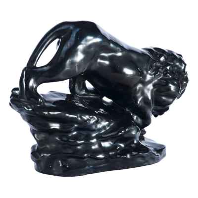 Скульптура Спускающийся лев керамика, Европа 1920-30-е гг. Н-23 см. Европа 1920-1930-гг