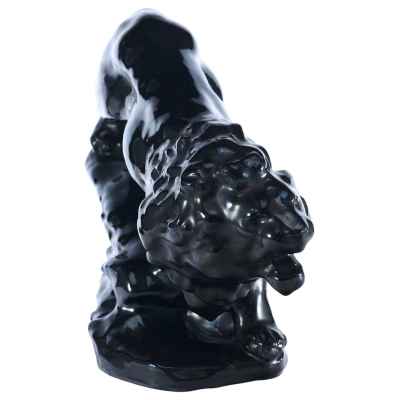 Скульптура Спускающийся лев керамика, Европа 1920-30-е гг. Н-23 см. Европа 1920-1930-гг