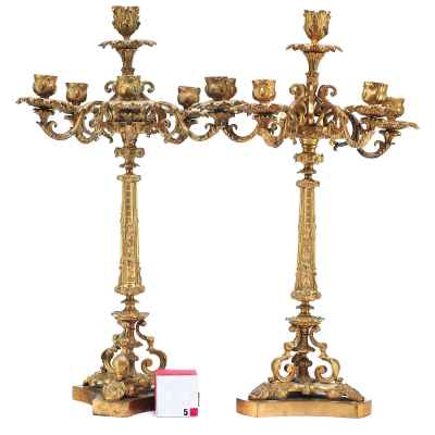 Парные канделябры в стиле эклектики Европа Третья четверть XIX века