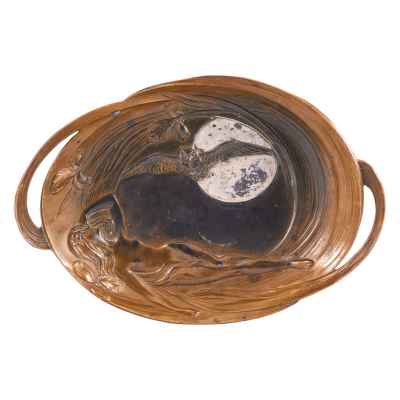 Лоток «Нимфа и ночной филин» Европа Конец XIX- начало XX вв