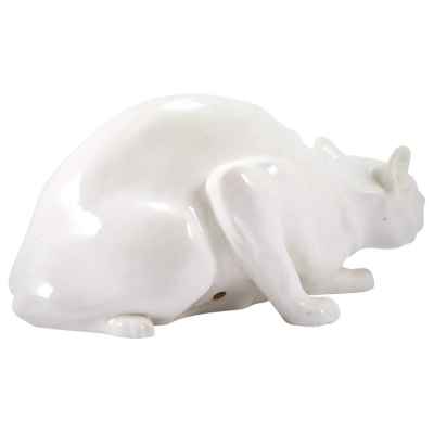 Скульптура Модерн Белая кошка фабр. А. Фёрстера (Busch & Ludescher) Австрия 1906-08 гг Н-21 см. фабрика А. Фёрстера, Австрия 1906-1908 гг