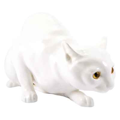 Скульптура Модерн Белая кошка фабр. А. Фёрстера (Busch & Ludescher) Австрия 1906-08 гг Н-21 см. фабрика А. Фёрстера, Австрия 1906-1908 гг