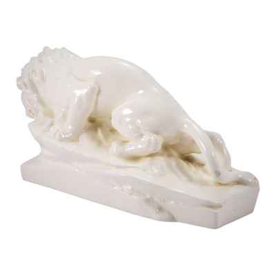 Скульптура Лев фаянс Rako Раковник, Чехословакия 1930-е г. 35х17 см. Раковник, Чехословакия 1930- гг