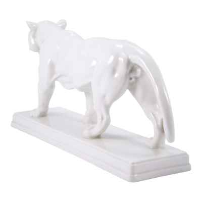 Скульптура Идущая львица фарфор, Берлинская корлев. мануф. (Berlin Royal P. M.) 34х18 см. Берлинская королевская фарфоровая мануфактура Середина XX века