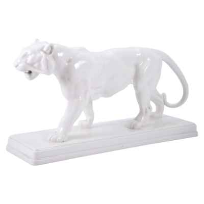 Скульптура Идущая львица фарфор, Берлинская корлев. мануф. (Berlin Royal P. M.) 34х18 см. Берлинская королевская фарфоровая мануфактура Середина XX века